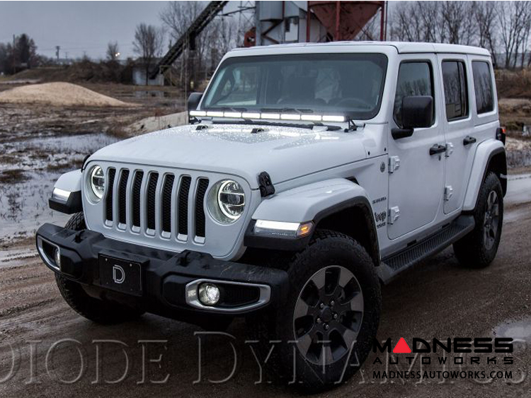 Jeep Wrangler JL LED Light Bar w/ Bracket - 50" - White Driving